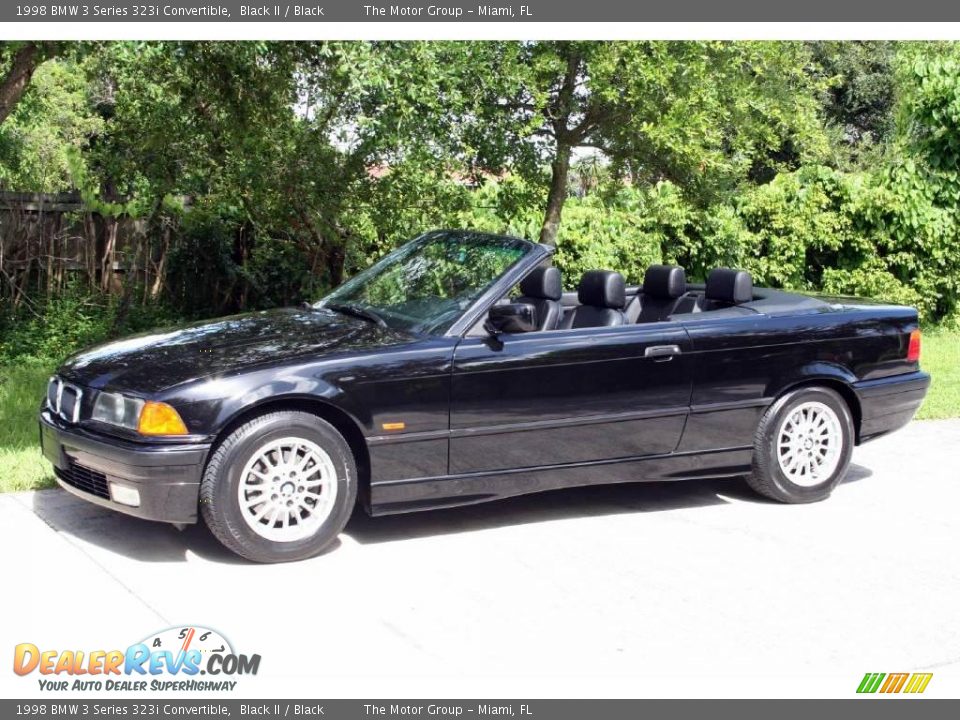 1998 BMW 3 Series 323i Convertible Black II / Black Photo #2