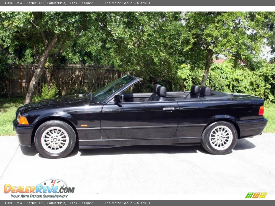 1998 BMW 3 Series 323i Convertible Black II / Black Photo #3