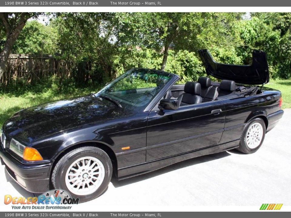 1998 BMW 3 Series 323i Convertible Black II / Black Photo #4