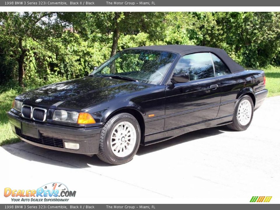 1998 BMW 3 Series 323i Convertible Black II / Black Photo #5