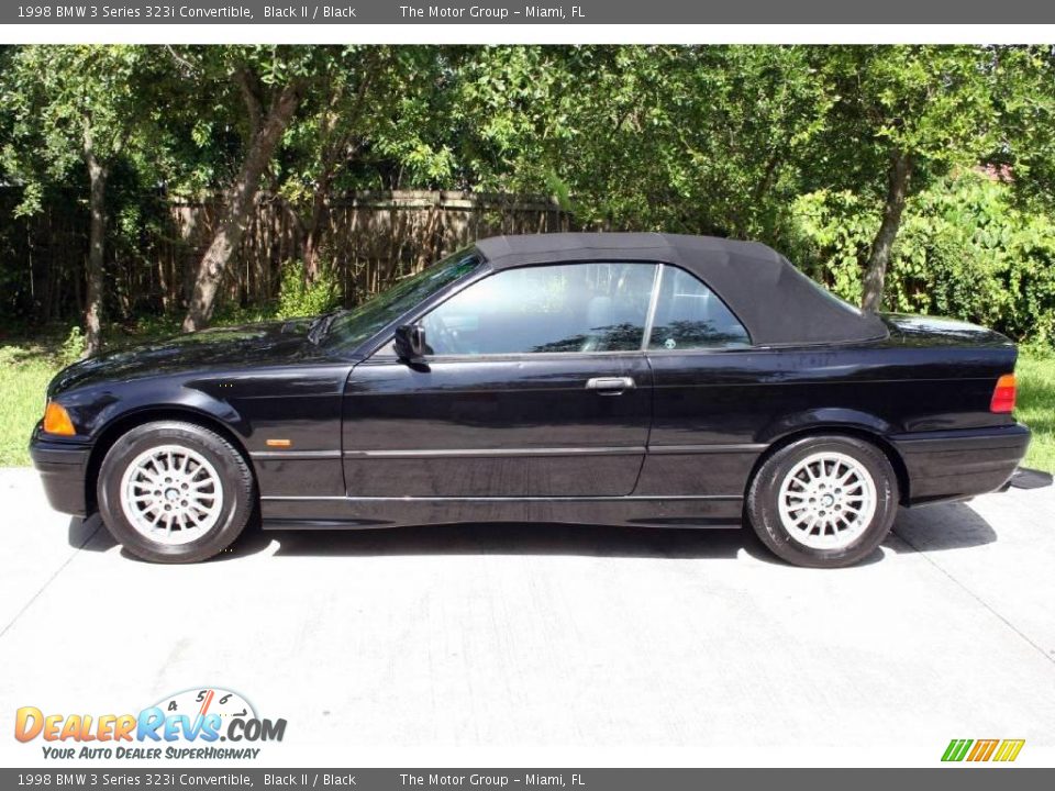 1998 BMW 3 Series 323i Convertible Black II / Black Photo #6