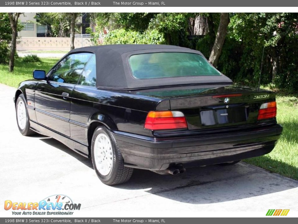 1998 BMW 3 Series 323i Convertible Black II / Black Photo #8