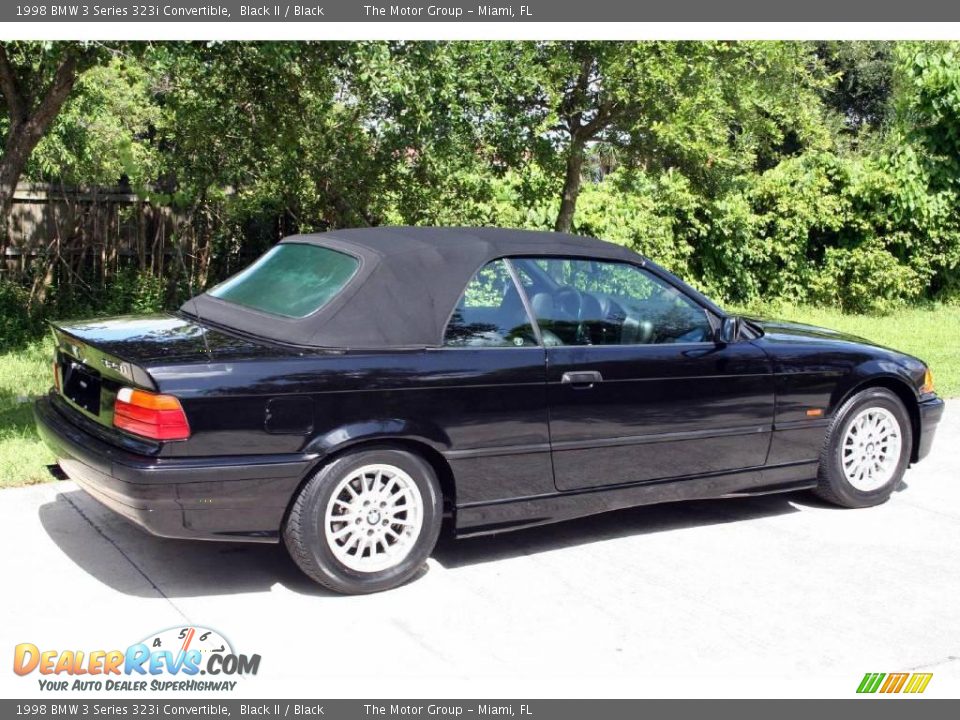 1998 BMW 3 Series 323i Convertible Black II / Black Photo #10