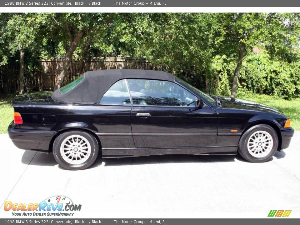 1998 BMW 3 Series 323i Convertible Black II / Black Photo #11