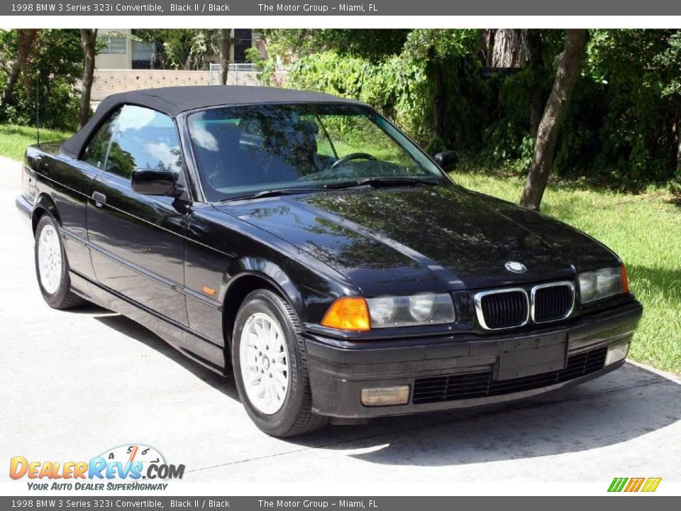 1998 BMW 3 Series 323i Convertible Black II / Black Photo #12