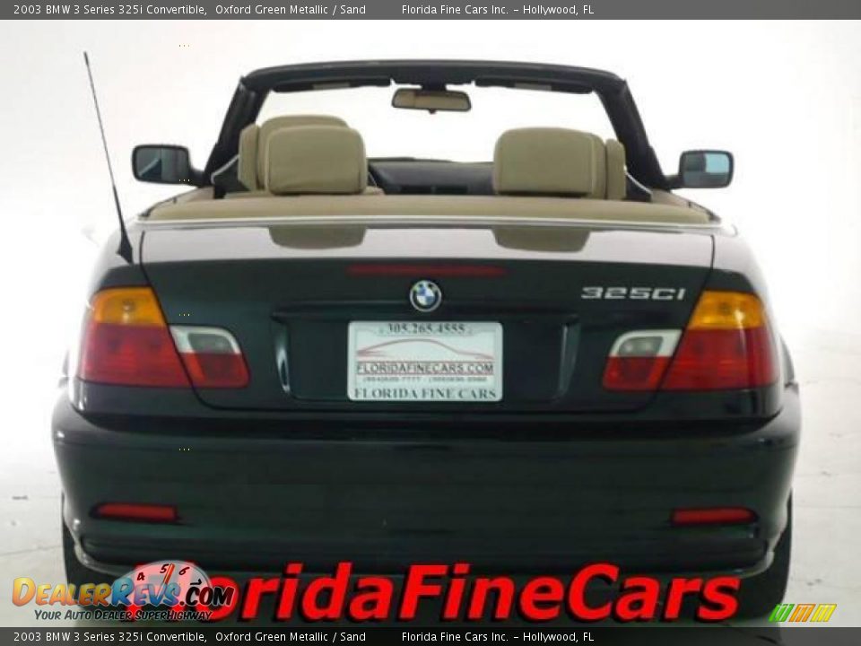 2003 BMW 3 Series 325i Convertible Oxford Green Metallic / Sand Photo #6