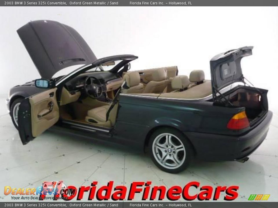 2003 BMW 3 Series 325i Convertible Oxford Green Metallic / Sand Photo #7