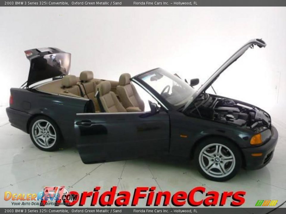 2003 BMW 3 Series 325i Convertible Oxford Green Metallic / Sand Photo #8
