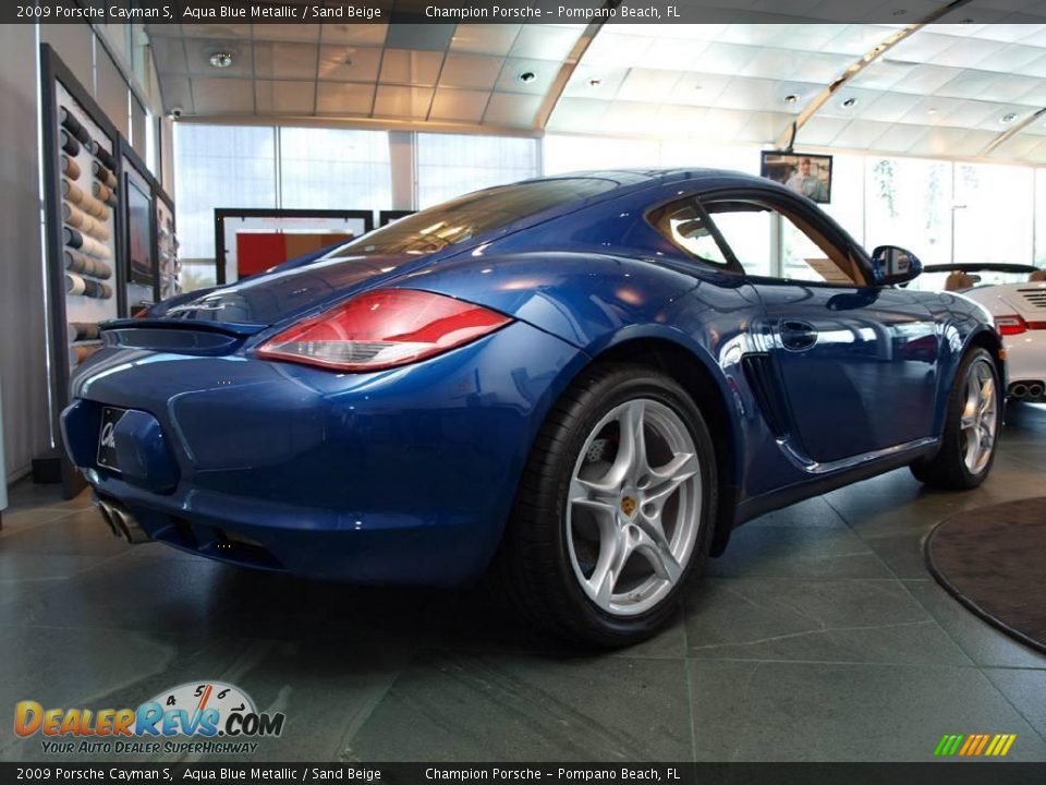2009 Porsche Cayman S Aqua Blue Metallic / Sand Beige Photo #3
