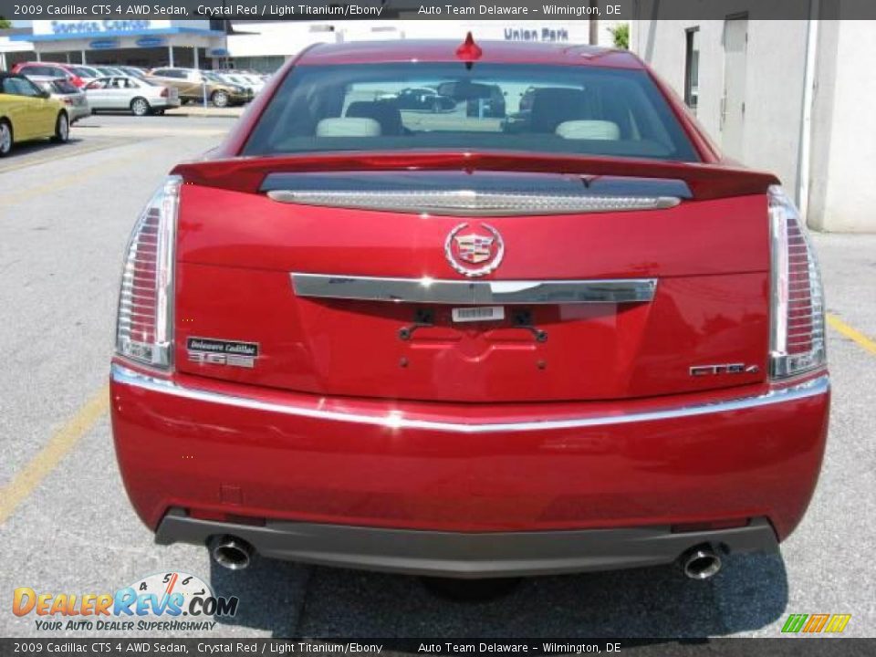 2009 Cadillac CTS 4 AWD Sedan Crystal Red / Light Titanium/Ebony Photo #3