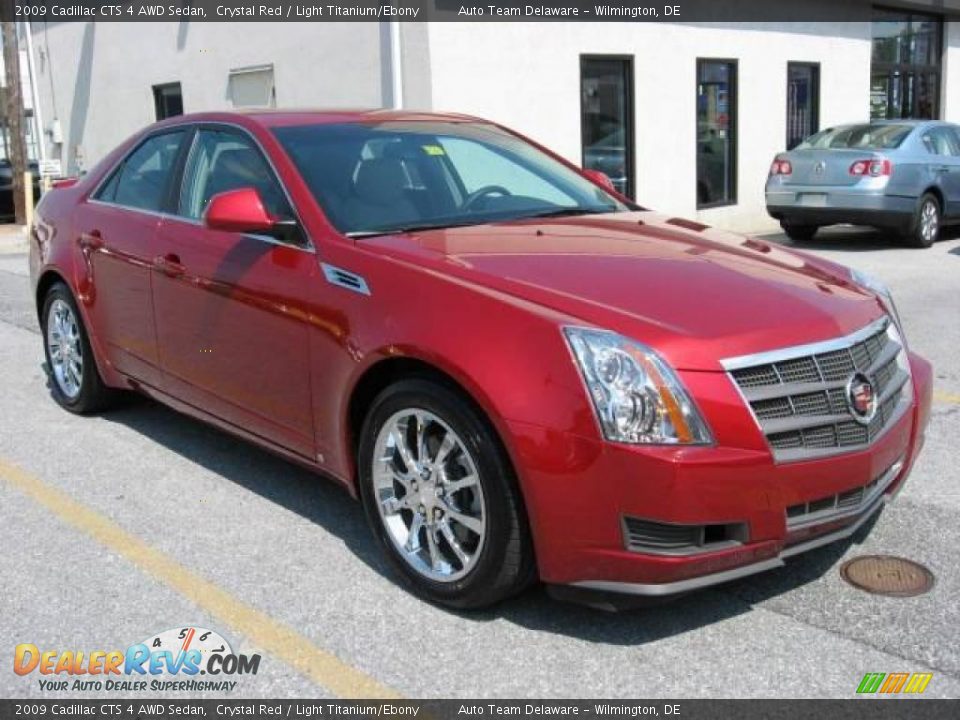 2009 Cadillac CTS 4 AWD Sedan Crystal Red / Light Titanium/Ebony Photo #9