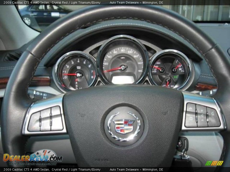 2009 Cadillac CTS 4 AWD Sedan Crystal Red / Light Titanium/Ebony Photo #15