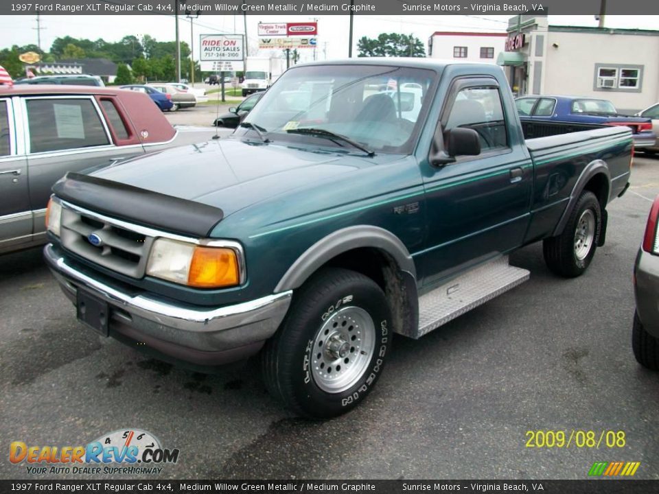 1997 Ford Ranger XLT Regular Cab 4x4 Medium Willow Green Metallic / Medium Graphite Photo #1
