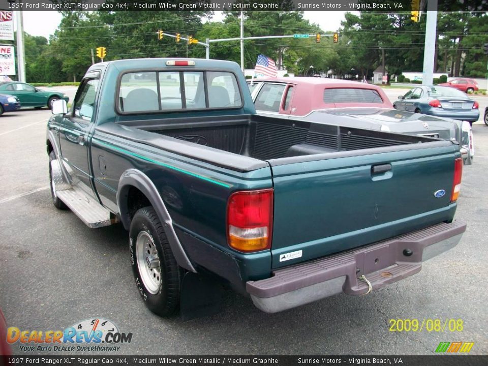 1997 Ford Ranger XLT Regular Cab 4x4 Medium Willow Green Metallic / Medium Graphite Photo #4