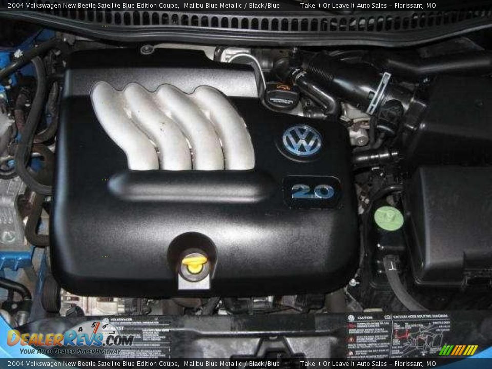2004 Volkswagen New Beetle Satellite Blue Edition Coupe Mailbu Blue Metallic / Black/Blue Photo #4