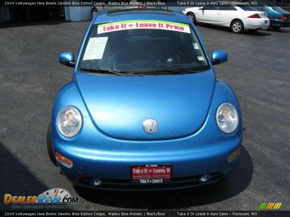 2004 Volkswagen New Beetle Satellite Blue Edition Coupe Mailbu Blue Metallic / Black/Blue Photo #6