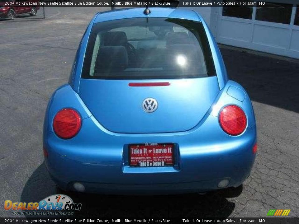 2004 Volkswagen New Beetle Satellite Blue Edition Coupe Mailbu Blue Metallic / Black/Blue Photo #9