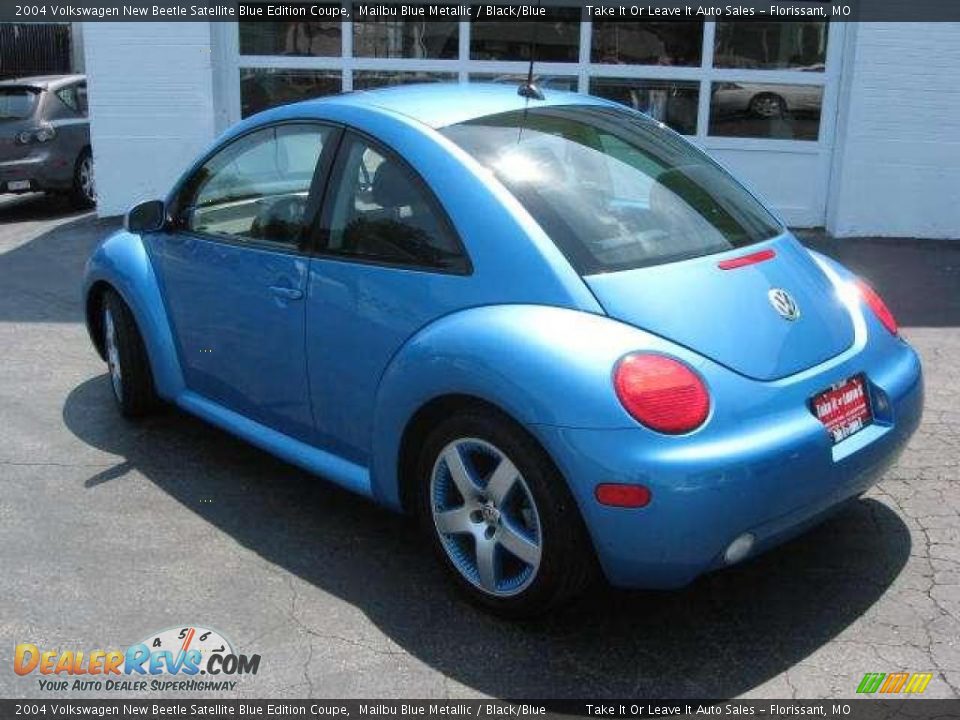 2004 Volkswagen New Beetle Satellite Blue Edition Coupe Mailbu Blue Metallic / Black/Blue Photo #10