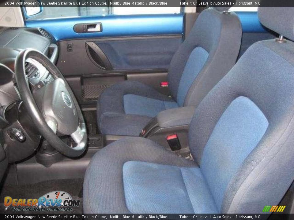 2004 Volkswagen New Beetle Satellite Blue Edition Coupe Mailbu Blue Metallic / Black/Blue Photo #11