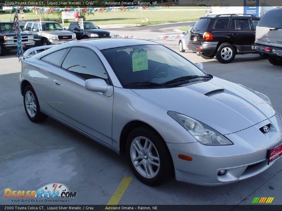 2000 Toyota Celica GT Liquid Silver Metallic / Gray Photo #2