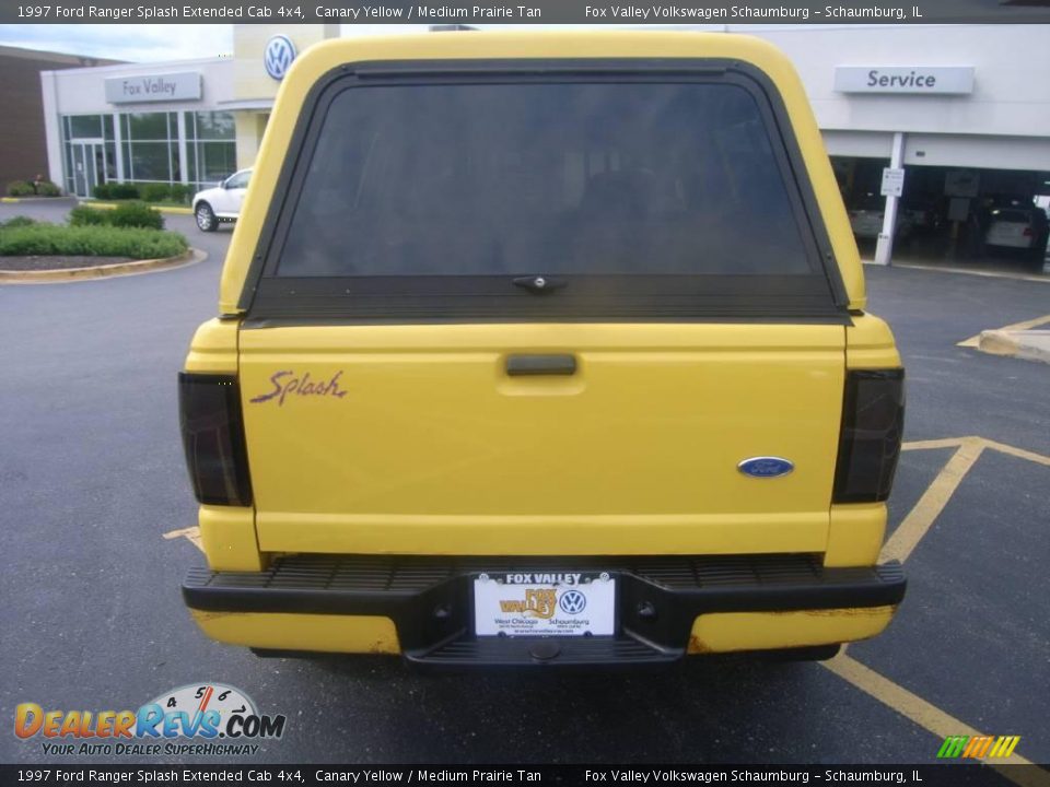 1997 Ford Ranger Splash Extended Cab 4x4 Canary Yellow / Medium Prairie Tan Photo #5