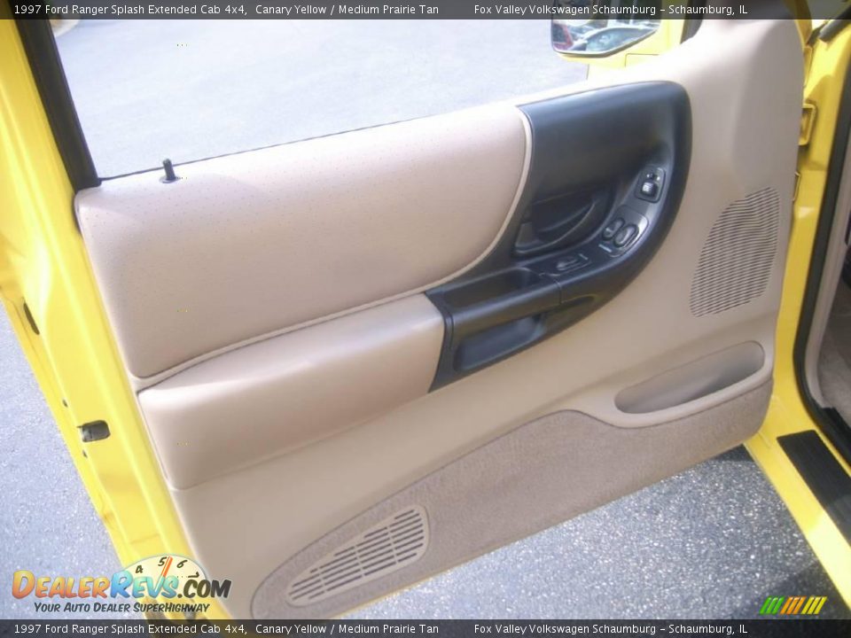 1997 Ford Ranger Splash Extended Cab 4x4 Canary Yellow / Medium Prairie Tan Photo #10