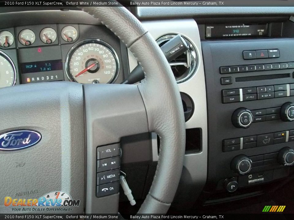 2010 Ford F150 XLT SuperCrew Oxford White / Medium Stone Photo #3