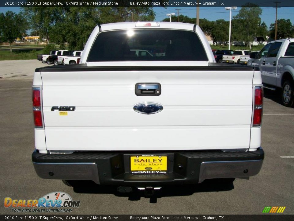 2010 Ford F150 XLT SuperCrew Oxford White / Medium Stone Photo #5