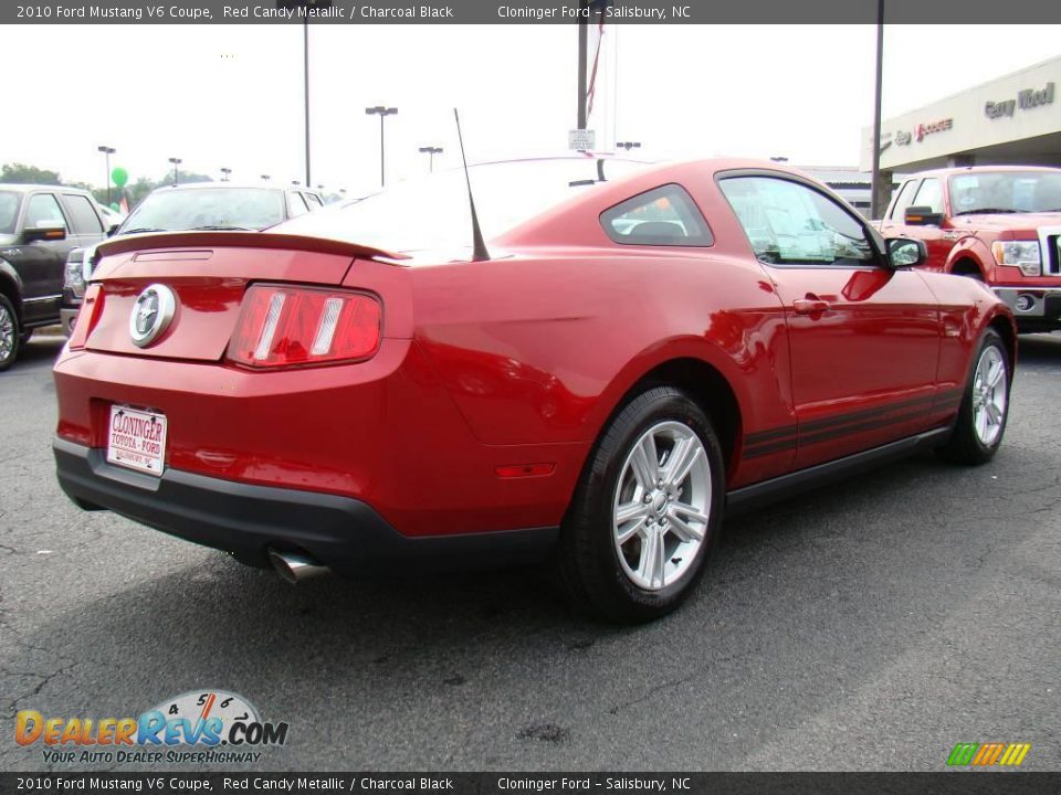 2010 Ford Mustang V6 Coupe Red Candy Metallic / Charcoal Black Photo #3