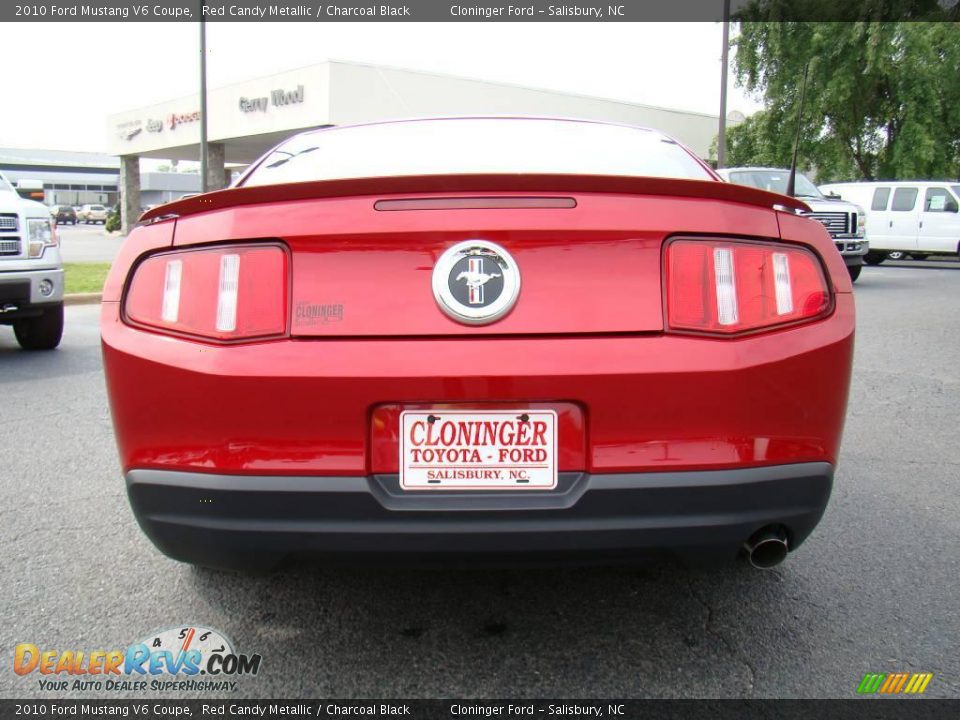 2010 Ford Mustang V6 Coupe Red Candy Metallic / Charcoal Black Photo #4