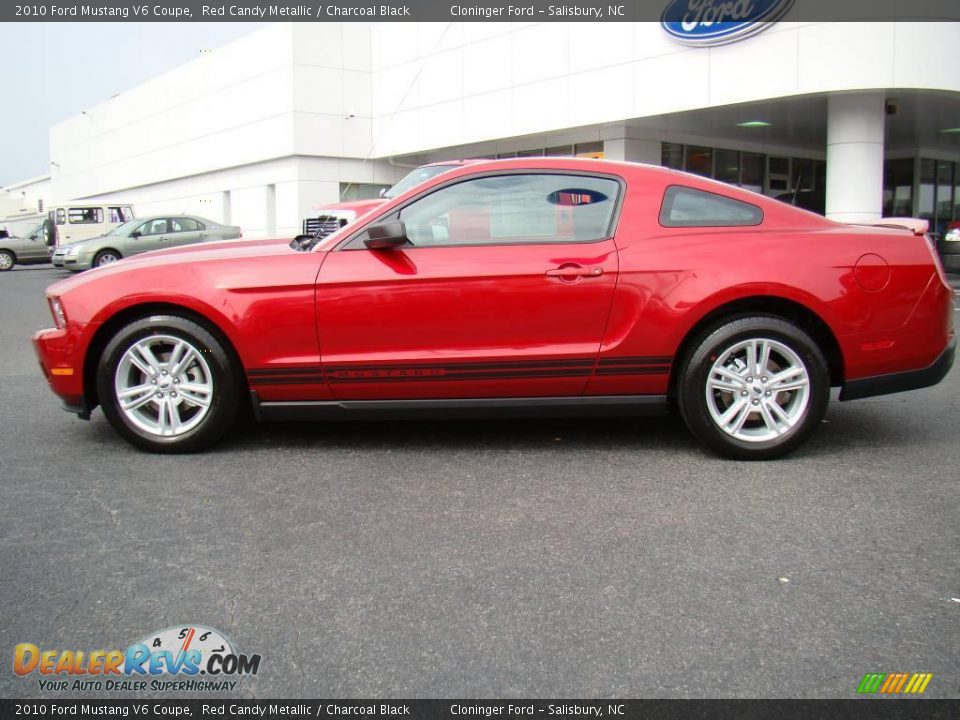 2010 Ford Mustang V6 Coupe Red Candy Metallic / Charcoal Black Photo #5