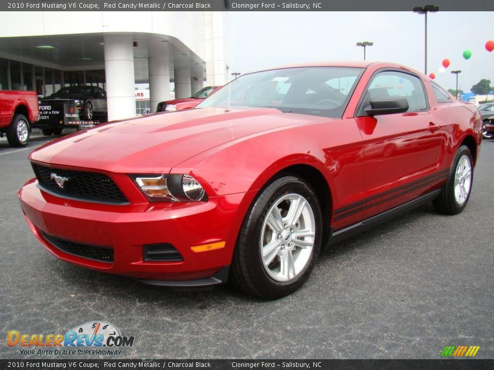 2010 Ford Mustang V6 Coupe Red Candy Metallic / Charcoal Black Photo #6