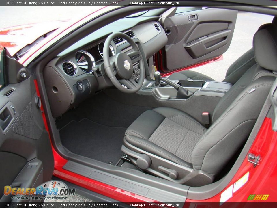 2010 Ford Mustang V6 Coupe Red Candy Metallic / Charcoal Black Photo #8