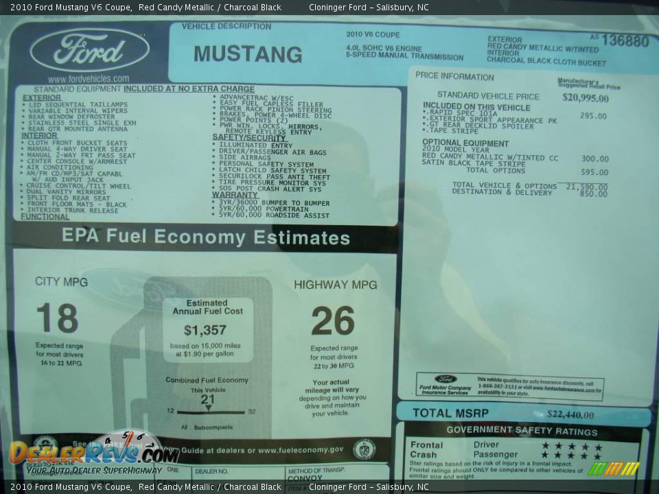 2010 Ford Mustang V6 Coupe Red Candy Metallic / Charcoal Black Photo #11