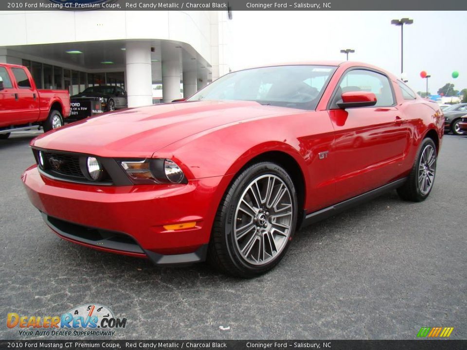2010 Ford Mustang GT Premium Coupe Red Candy Metallic / Charcoal Black Photo #6