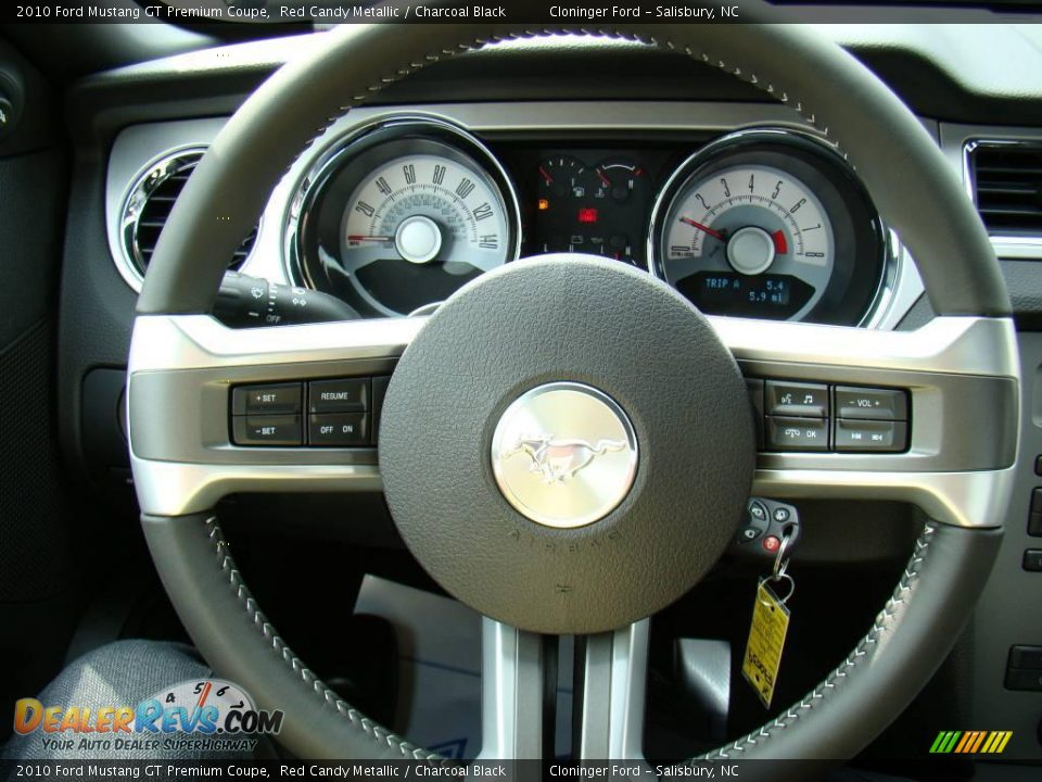 2010 Ford Mustang GT Premium Coupe Red Candy Metallic / Charcoal Black Photo #16