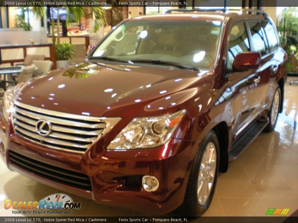 2009 Lexus LX 570 Noble Spinel Red Mica / Cashmere Photo #2