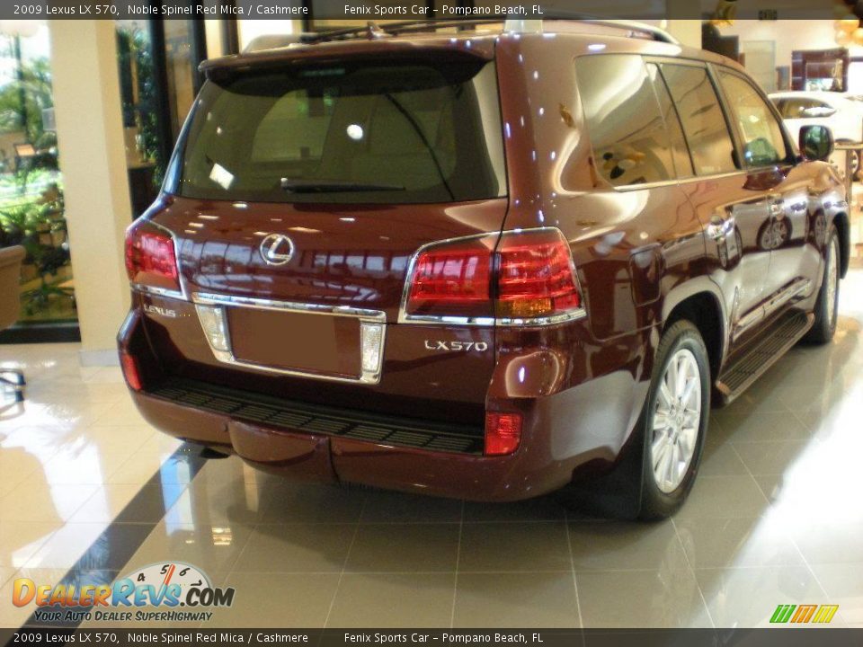 2009 Lexus LX 570 Noble Spinel Red Mica / Cashmere Photo #7