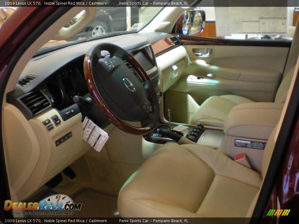 2009 Lexus LX 570 Noble Spinel Red Mica / Cashmere Photo #8
