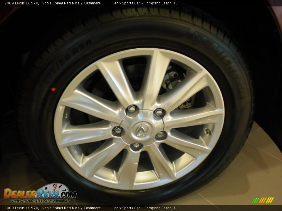 2009 Lexus LX 570 Noble Spinel Red Mica / Cashmere Photo #24