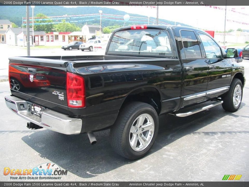2006 Dodge Ram 1500 Laramie Quad Cab 4x4 Black / Medium Slate Gray Photo #6