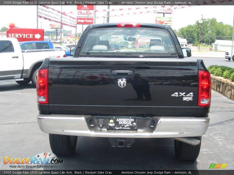 2006 Dodge Ram 1500 Laramie Quad Cab 4x4 Black / Medium Slate Gray Photo #7