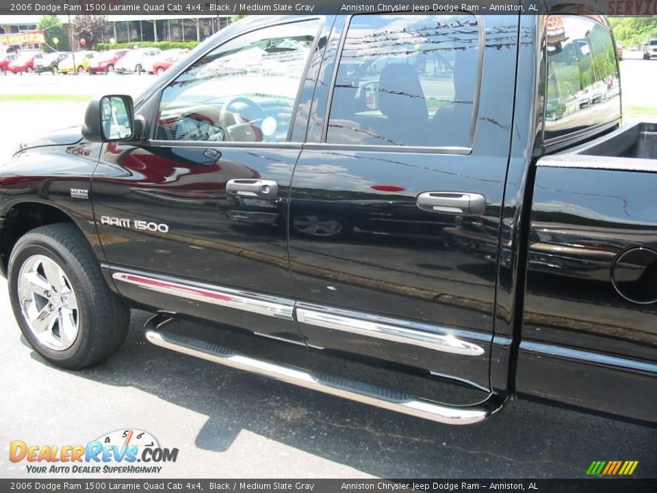 2006 Dodge Ram 1500 Laramie Quad Cab 4x4 Black / Medium Slate Gray Photo #11