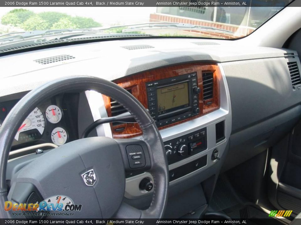 2006 Dodge Ram 1500 Laramie Quad Cab 4x4 Black / Medium Slate Gray Photo #16