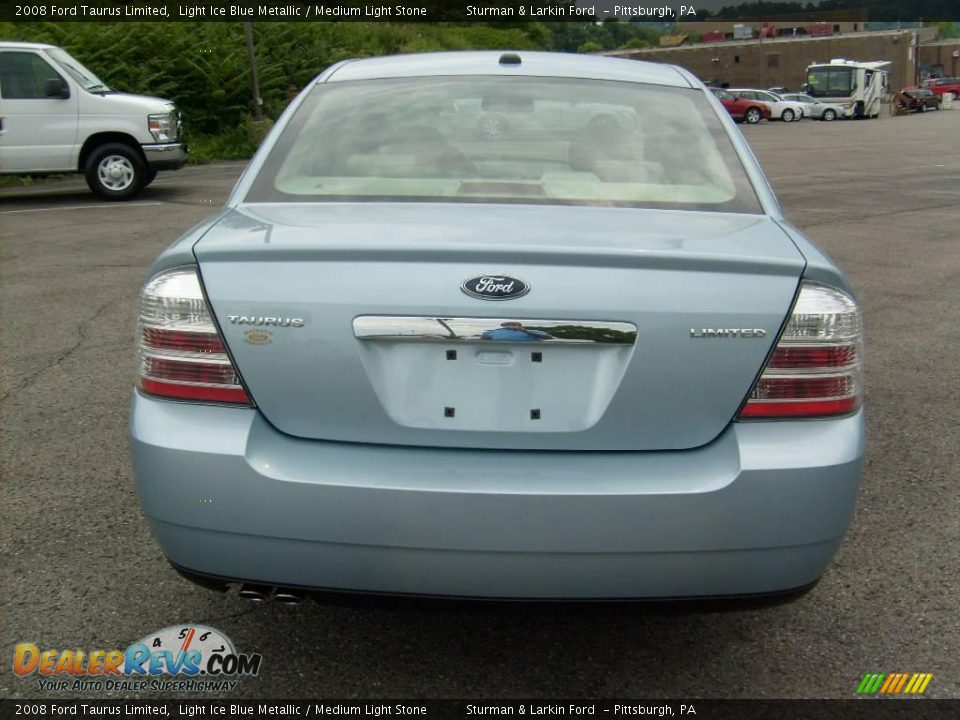2008 Ford Taurus Limited Light Ice Blue Metallic / Medium Light Stone Photo #4