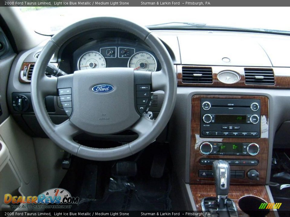 2008 Ford Taurus Limited Light Ice Blue Metallic / Medium Light Stone Photo #15