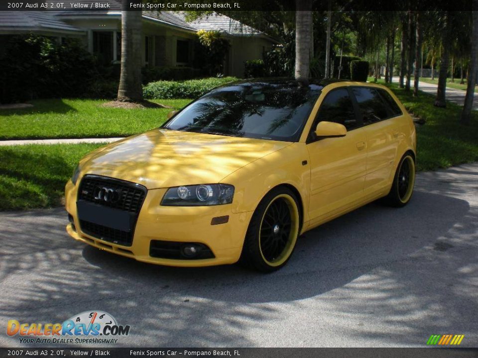 2007 Audi A3 2.0T Yellow / Black Photo #2