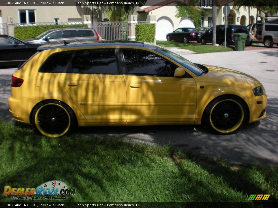 2007 Audi A3 2.0T Yellow / Black Photo #7