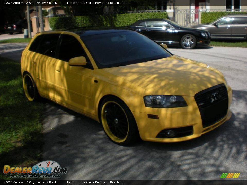 2007 Audi A3 2.0T Yellow / Black Photo #8
