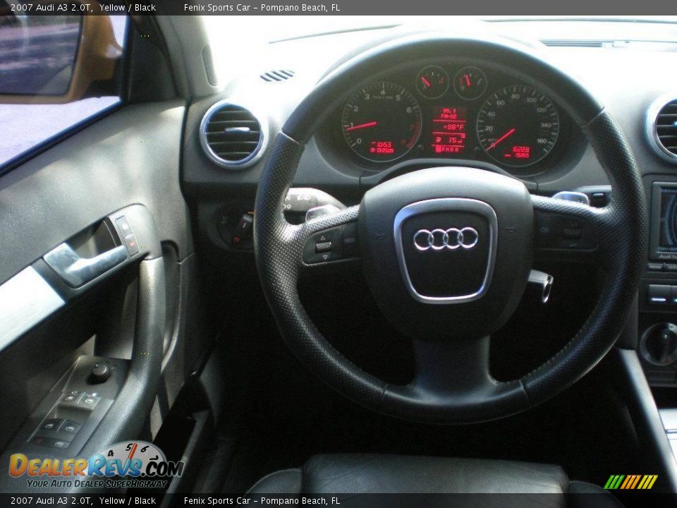 2007 Audi A3 2.0T Yellow / Black Photo #16